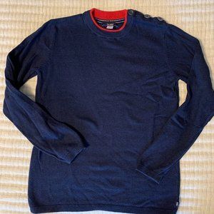 Okaidi Navy & Red Crewneck Sailor sweater - boys size 10